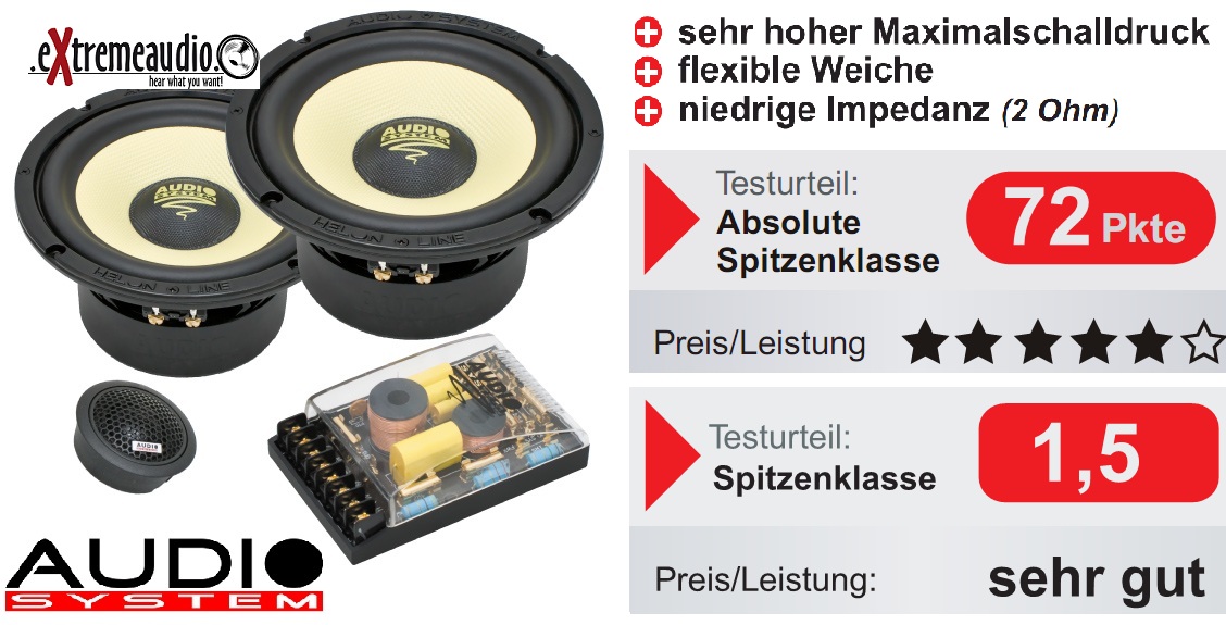 Hélon Système Audio 165-4165 mm 2-Way EXTREME DOUBLE KICK BASS H 165-4