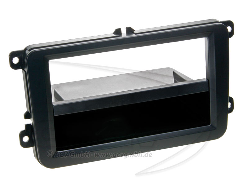 281.320-10-per radio a 2-DIN con tasca copertura VW, colore: nero 