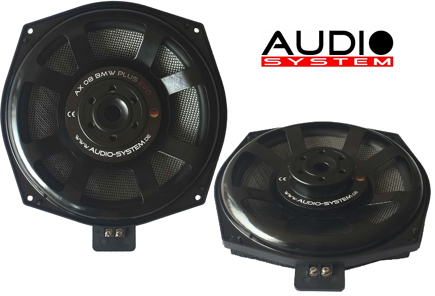 Audio System AX 08 BMW PLUS  EVO  für alle E und F BMW Modelle Spezial 200mm BMW Hochleistungs-Woofer 1 Paar / 2 Stück