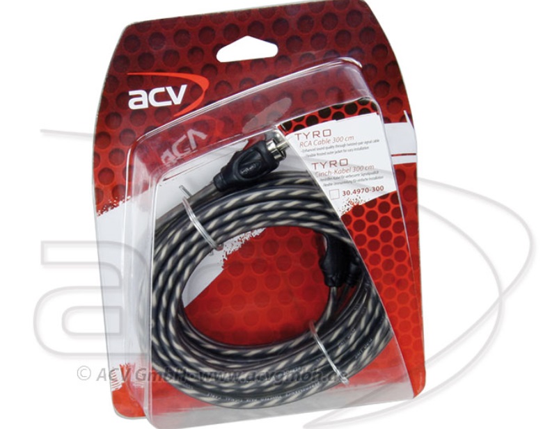 ACV 30.4970-300 2-Channel RCA Cable 3 meter - TYRO series