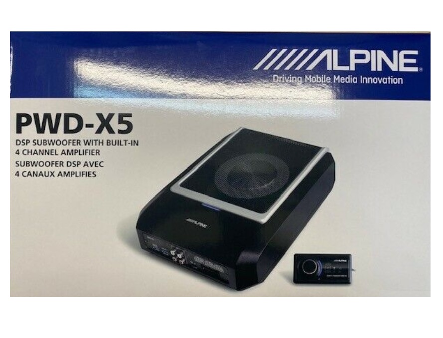 Alpine PWD-X5 4.1 DSP-Verstärker mit Subwoofer Aktiver Subwoofer mit 4.1-Kanal DSP und Verstärker