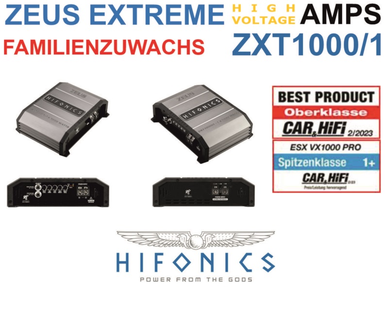 Hifonics ZXT1000/1 ULTRA-Class-D 1-Kanal Verstärker 1250 Watt RMS