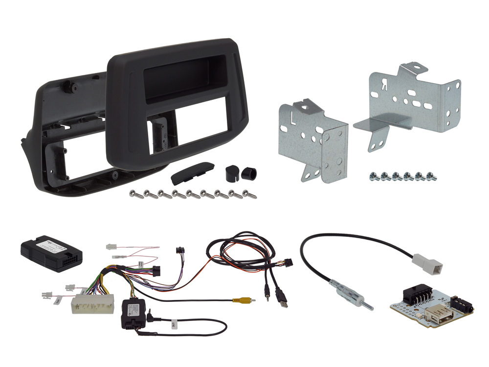 Alpine KIT-7HYi30 2-DIN Einbauset Installation Radioblende Lenkradadapter für Alpine iLX-F903D / INE-F904D Einbaukit für Hyundai i30 ab 2017 