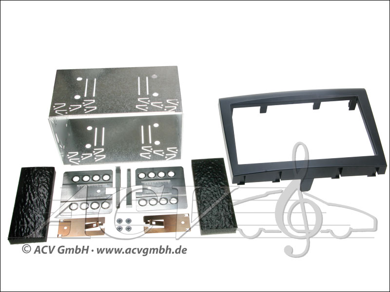 ACV 381323-03-2 2-DIN Radioblende Doppel-DIN Einbaukit für Porsche 911 (997), Porsche Boxster, Porsche Cayman (987)