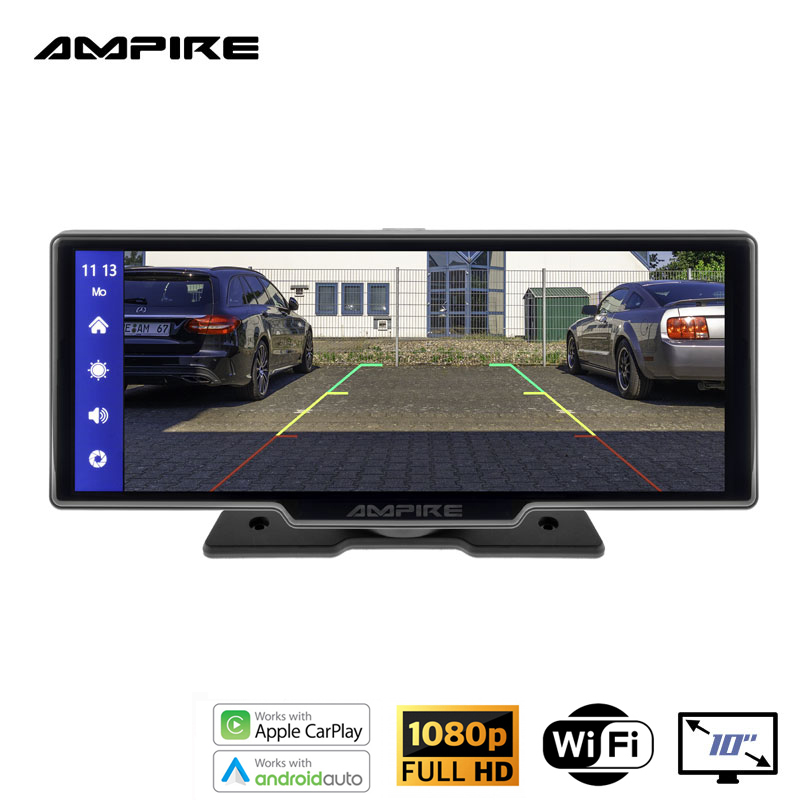 AMPIRE CPM100 Smartphone-Monitor 25.4cm (10'') mit AHD Dual-Dashcam und RFK-Funktion