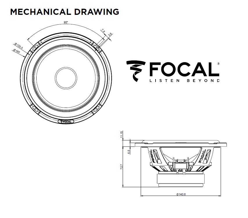 Focal PS165FE Flax EVO 2-Wege 16,5 cm Komponenten Lautsprecher Set