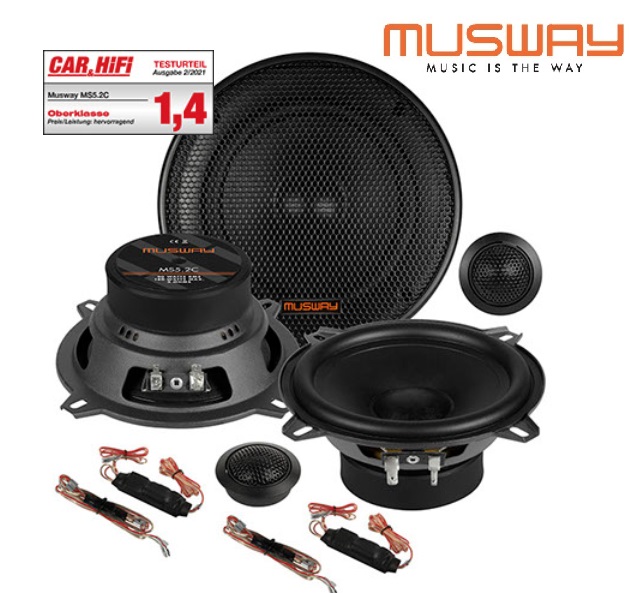 MUSWAY MS-5.2C 2-WEGE KOMPONENTEN-SYSTEM 13 cm (5.25”) Lautsprecher 180 Watt