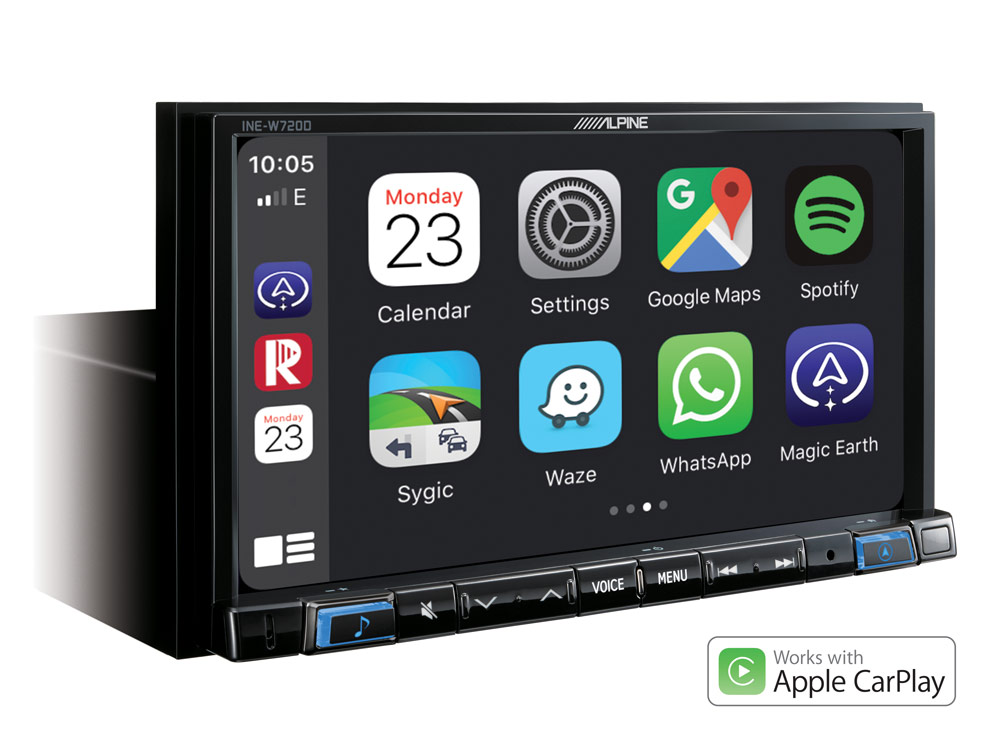 Alpine INE-W720S453B Navigationssystem mit DAB+, 7-Zoll Display, Apple CarPlay und Android Auto für SMART (453)