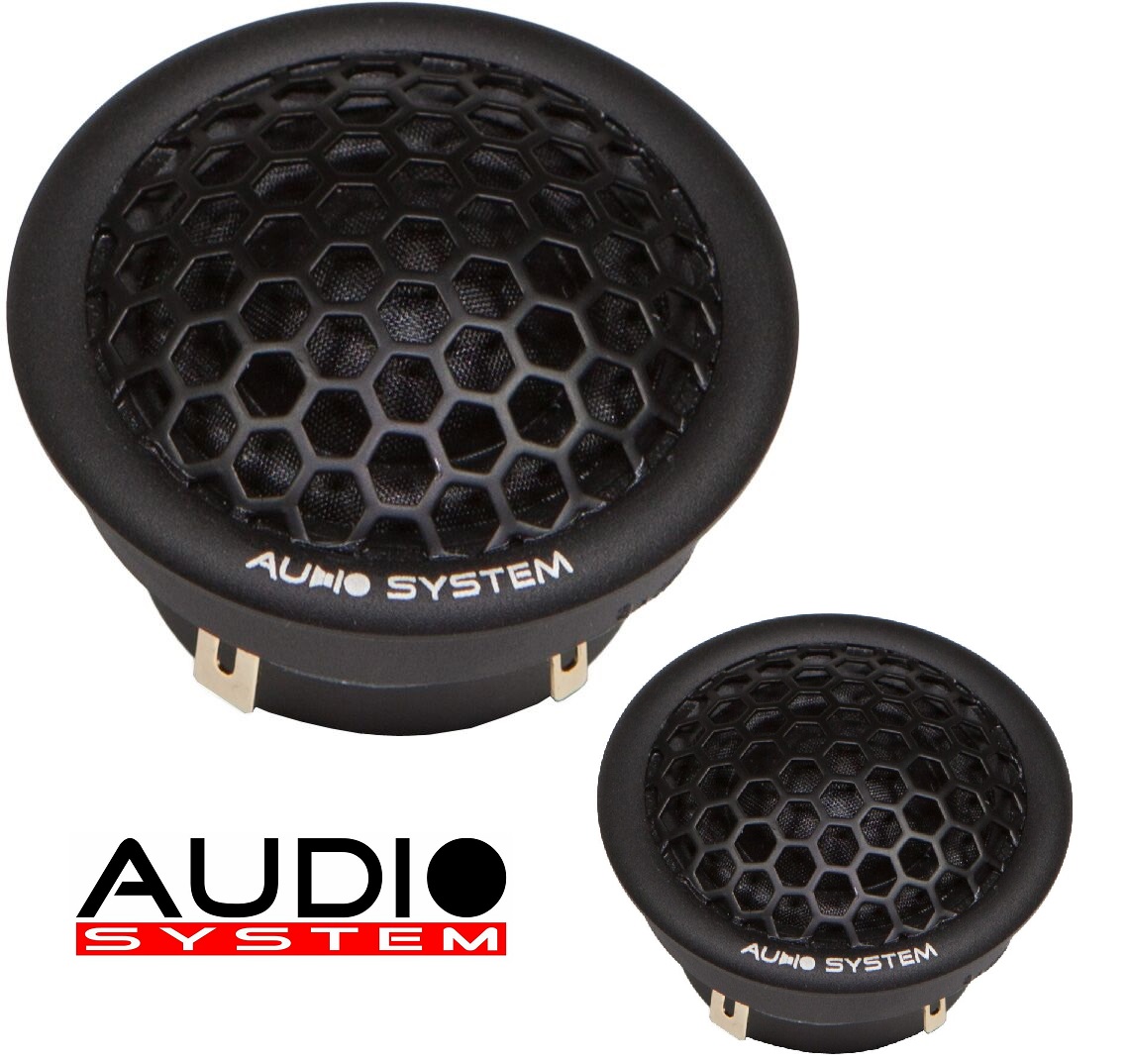 AUDIO SYSTEM HS 25 DUST Hochtöner 1 Paar Tweeter 22 mm Gewebe-Neodymhochtöner mit Aluflansch 