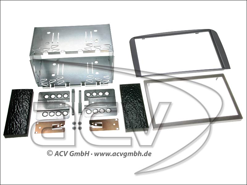 Double-DIN installation kit Alfa 147 / GT anthracite 