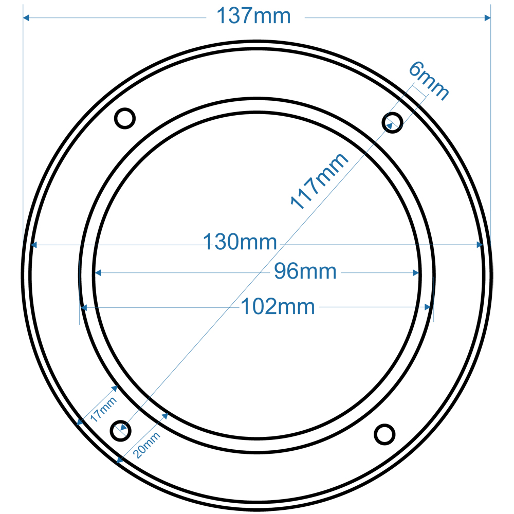 AMPIRE GCP100 Lautsprechergitter 10cm ohne Logo 1 Paar (2 Stück)