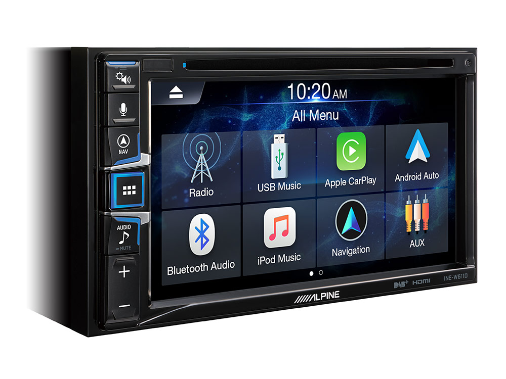 Alpine INE-W611D Navigationssystem mit DAB+, 16,5 cm (6,5-Zoll) Display, CD/DVD Wiedergabe, Apple CarPlay und Android Auto Unterstützung