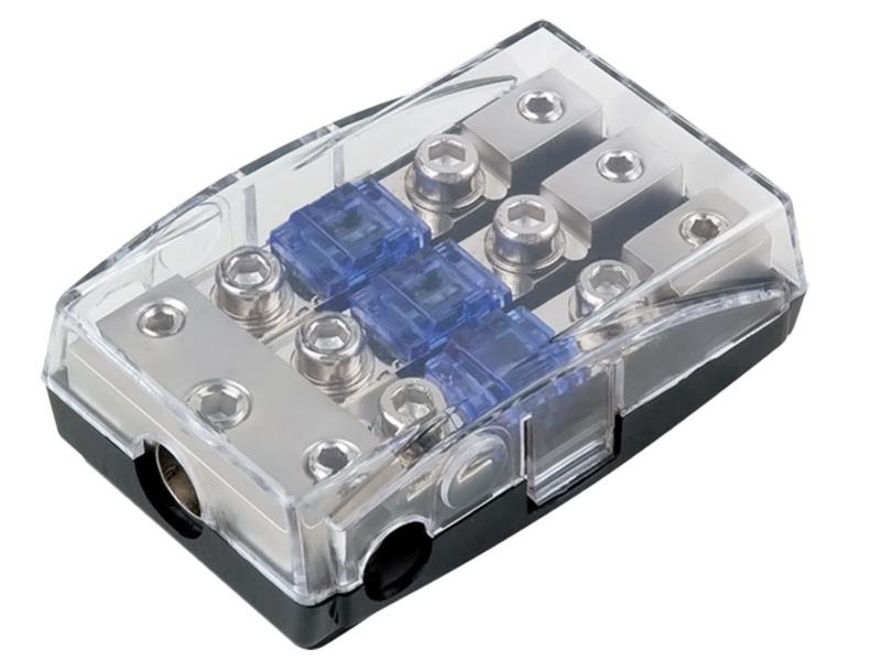 ACV 30.3804-03s Mini ANL fuse holder ( silver ) 1 x 35 mm² + 2 x 20 mm²