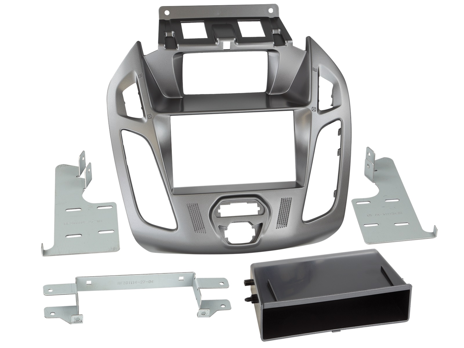 ACV 281114-27-1-1 2-DIN Radioblende mit Fach kompatibel mit Ford Tourneo Connect PJ2, Ford Transit Connect PJ2 2013 - 2018   