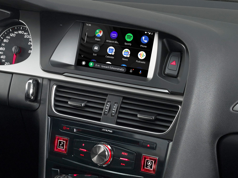 Alpine X703D-A4 7-Zoll Premium-Infotainment-System für Audi A4 mit Navigationssystem, Apple CarPlay und Android Auto Unterstützung