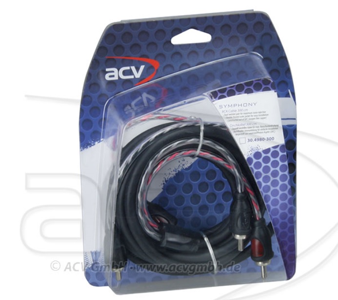 ACV 30.4980-300 2-Channel RCA Cable 3 meter - SYMPHONY series