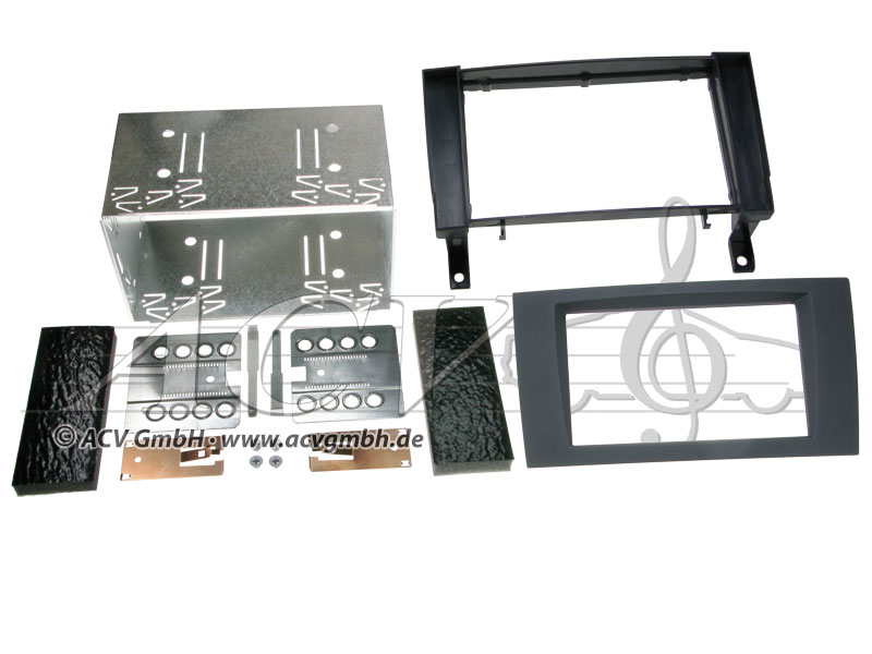 Double-DIN installation kit Rubber Touch Mercedes SLK-Class (R171 