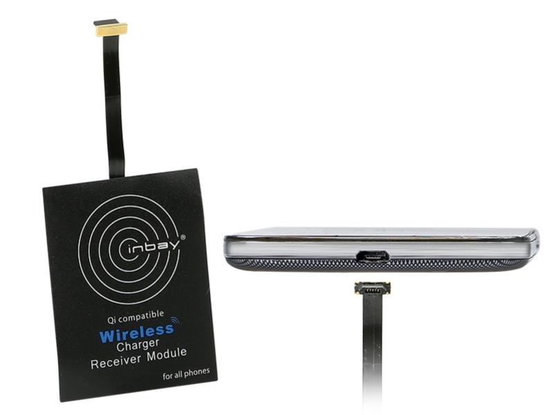 ACV 240000-25-07 Inbay® Universaler Induktiver Qi-Ladeempfänger USB oben