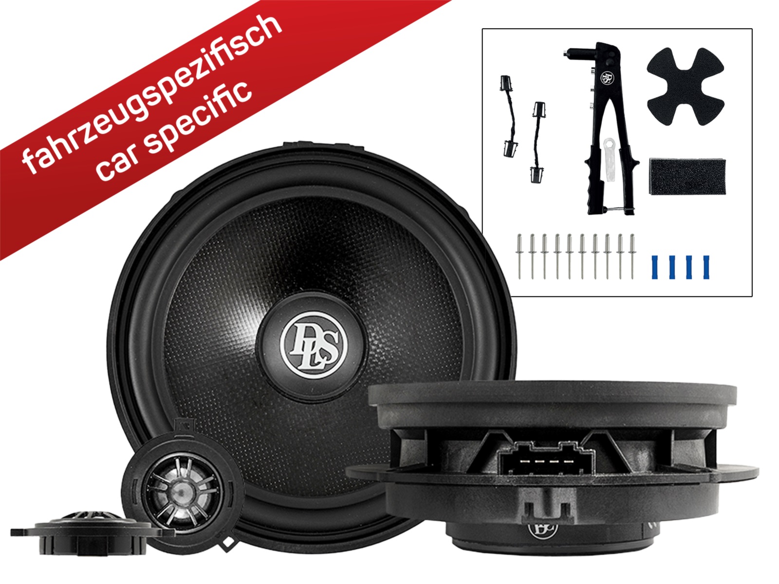 DLS CRPP-2.6 Lautsprecher 16,5 cm (6.5") 2-Wege Kompo System kompatibel mit Seat, Skoda, VW