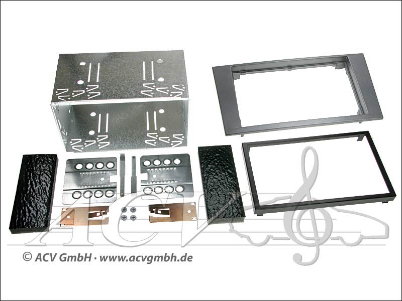 Doppel-DIN Einbaukit Rubber Touch Ford Mondeo 2003->