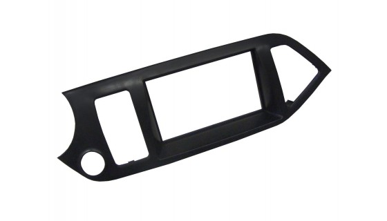 RTA 002.423-2 Double DIN mounting frame , KIA Picanto 2011 - ABS black ; with start / stop