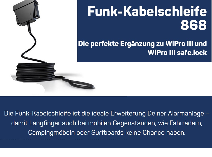 Thitronik 100944 Funk Kabelschleife XL 5 m weiss für WiPro III, WiPro III safe.lock.