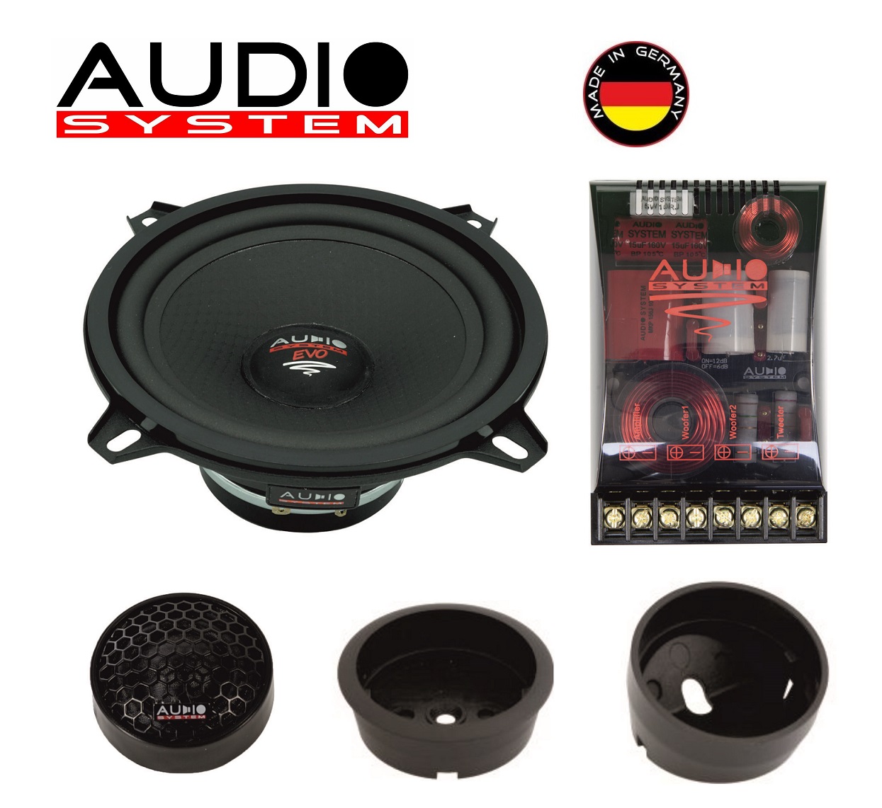 Système Audio CARBON 130 Haut-Parleur 13cm 2-Wege Compo - Kit