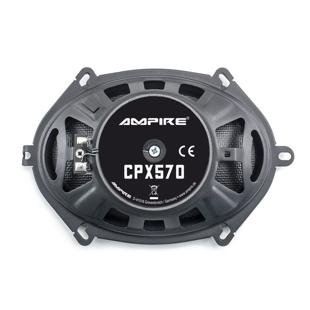 AMPIRE CPX570 Koaxial Lautsprecher 5x7 mit 16mm Seidenkalotte, ohne Gitter (1 Paar) 