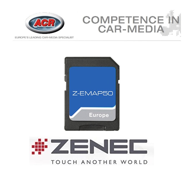 ZENEC Z-EMAP50 Z-Exx50 16 GB microSD Karte mit EU-Karte 47 Länder