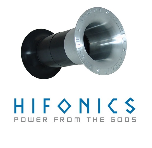 HIFONICS HFP100 Aluminium Reflexrohr Reflexport aus Alu mit HiFonics Logo 