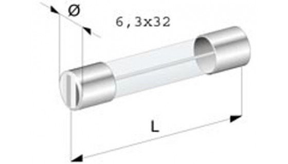 RTA 154.451-0 Fusibles en verre - FLINK, réglez 6x32 mm 3 pièces