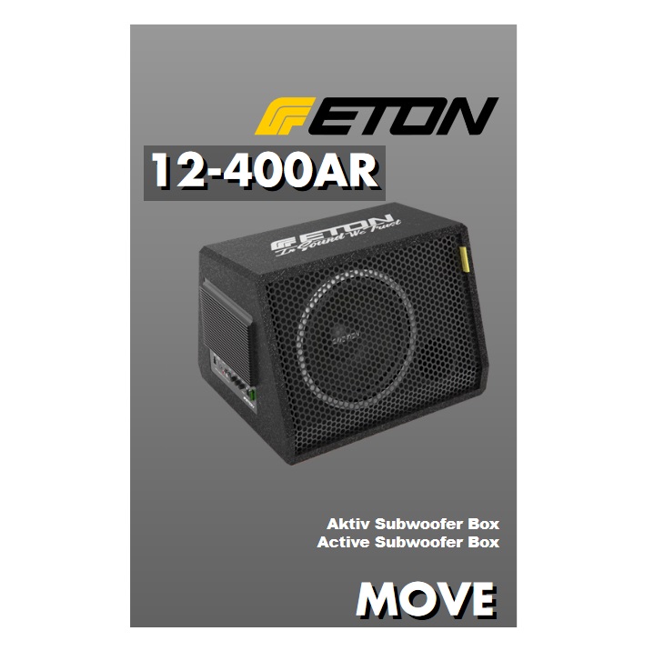 ETON Move M12-400AR 30 cm Subwooferbox aktiv 200 Watt RMS aktiver Subwoofer