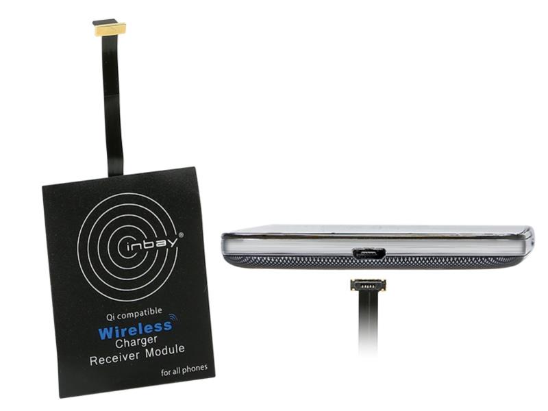 ACV 240000-25-08 Inbay® Universaler Induktiver Qi-Ladeempfänger USB unten