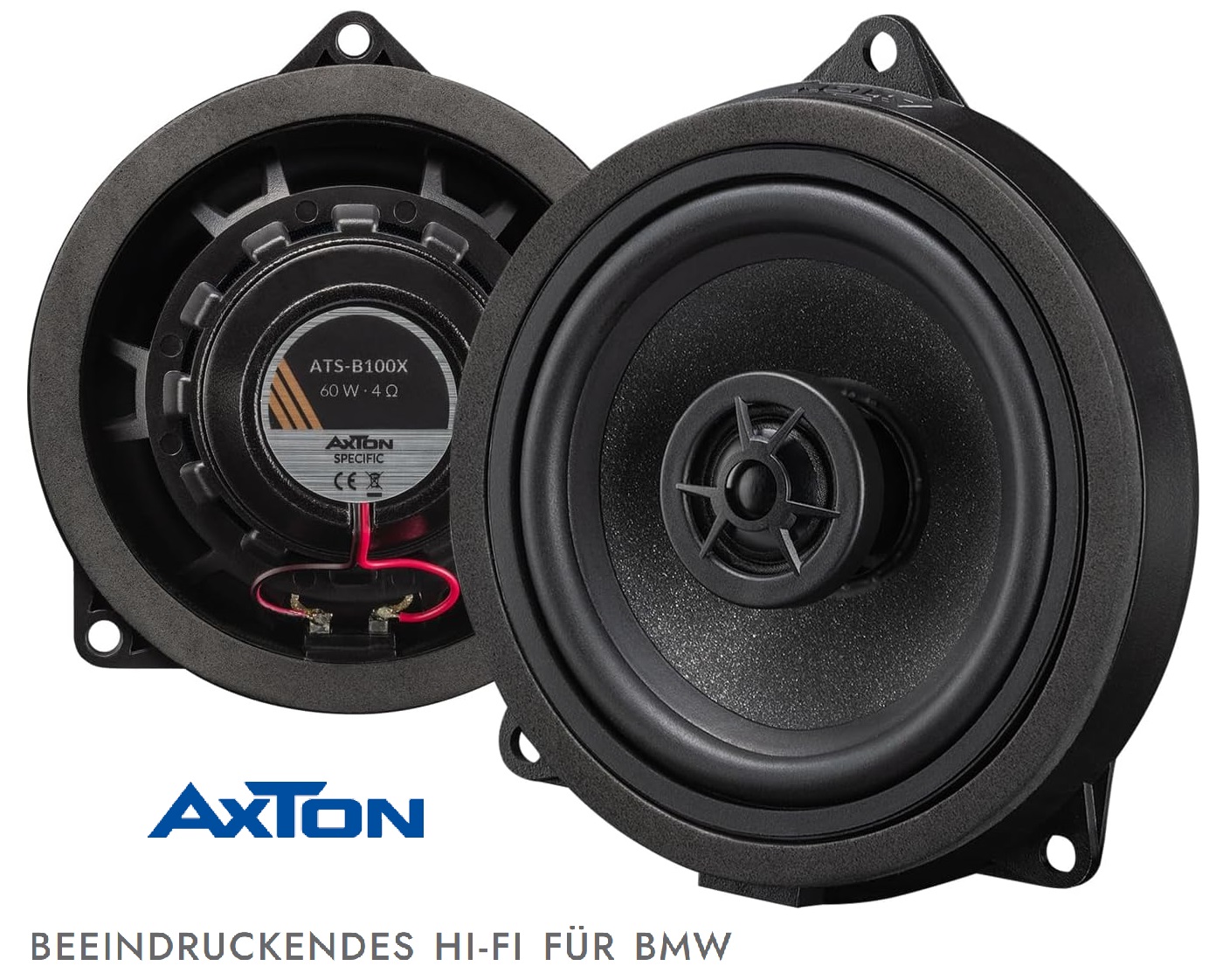 AXTON ATS-B100X 2-Wege 10 cm (4") Koaxial Lautsprecher System kompatibel mit BMW und Mini Fahrzeugen