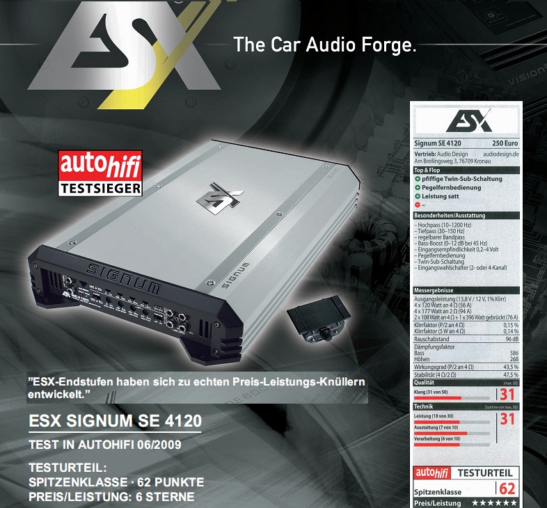 ESX ESX SIGNUM SE4120 4-canaux amplificateur SE-4120 