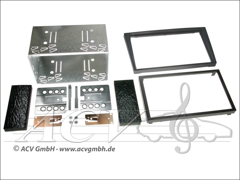 Doppel-DIN Einbaukit Rubber Touch Opel 2000-> Farbe: schwarz Doppel-DIN Einbaukit Rubber Touch Opel 2000-> Farbe: schwarz