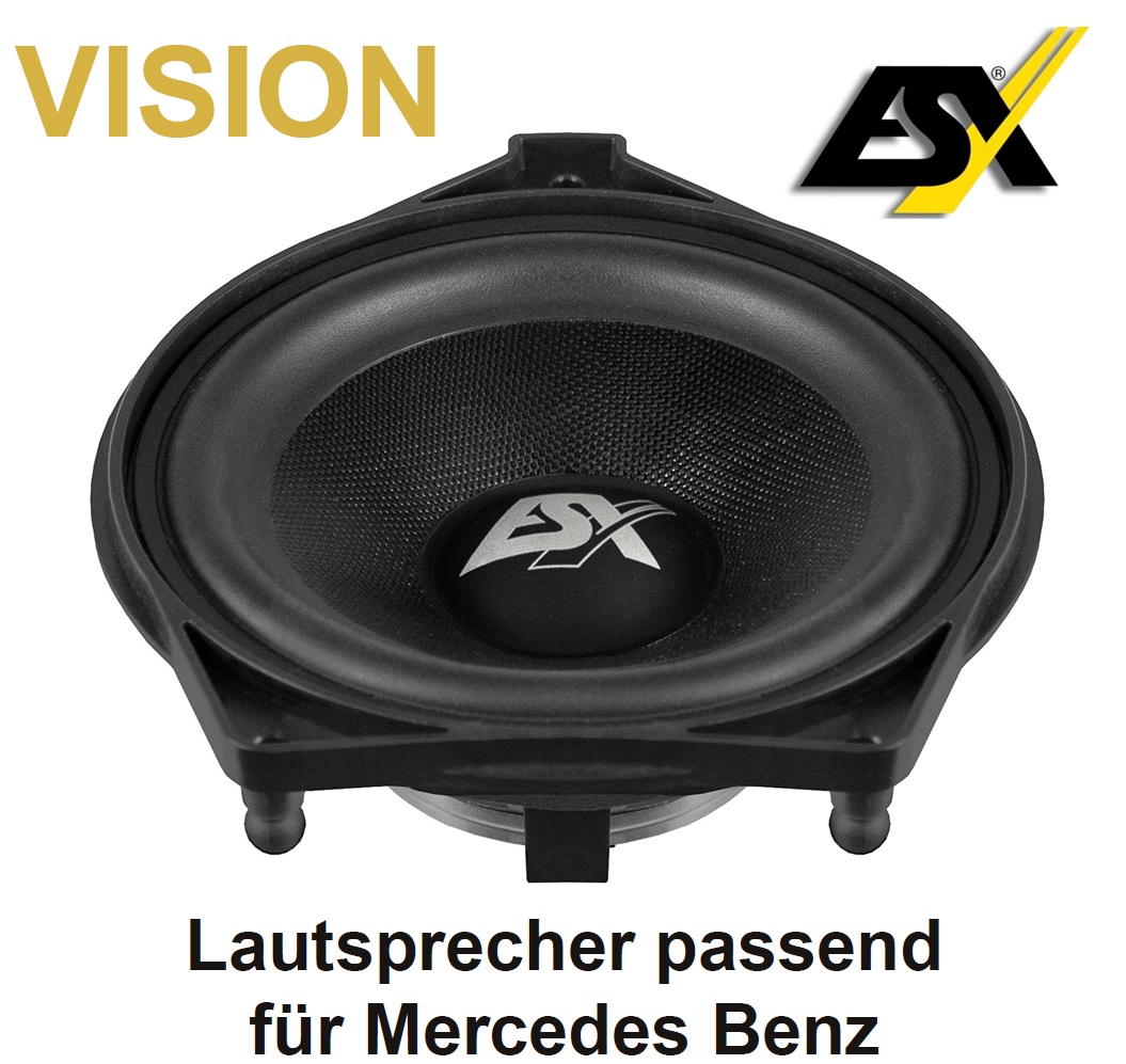 ESX VXM40F 10 cm (4") Center Lautprecher kompatibel mit Mercedes Benz C / GLC / E Klasse