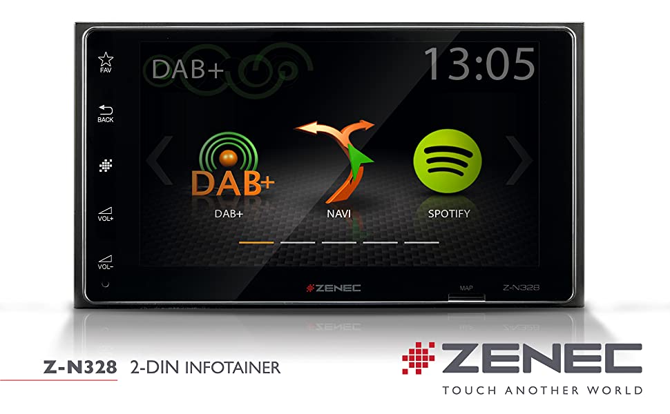 ZENEC Z-N328 2-DIN Infotainer mit DAB+ 2 Din Navigationsradio 6,2"/15,7 cm TFT