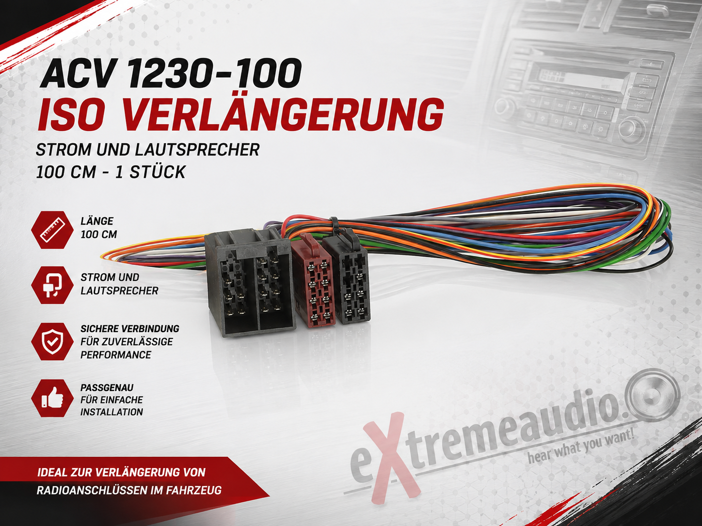 ACV 1230-100 RAK ISO > ISO extension de 1 mètre
