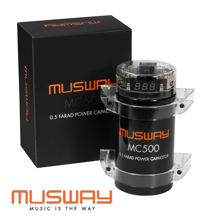 MUSWAY MC500 Pufferelko 0,5 Farad MC500 Cap / 0,5 Farad mini Kondensator Mini-Pufferkondensator