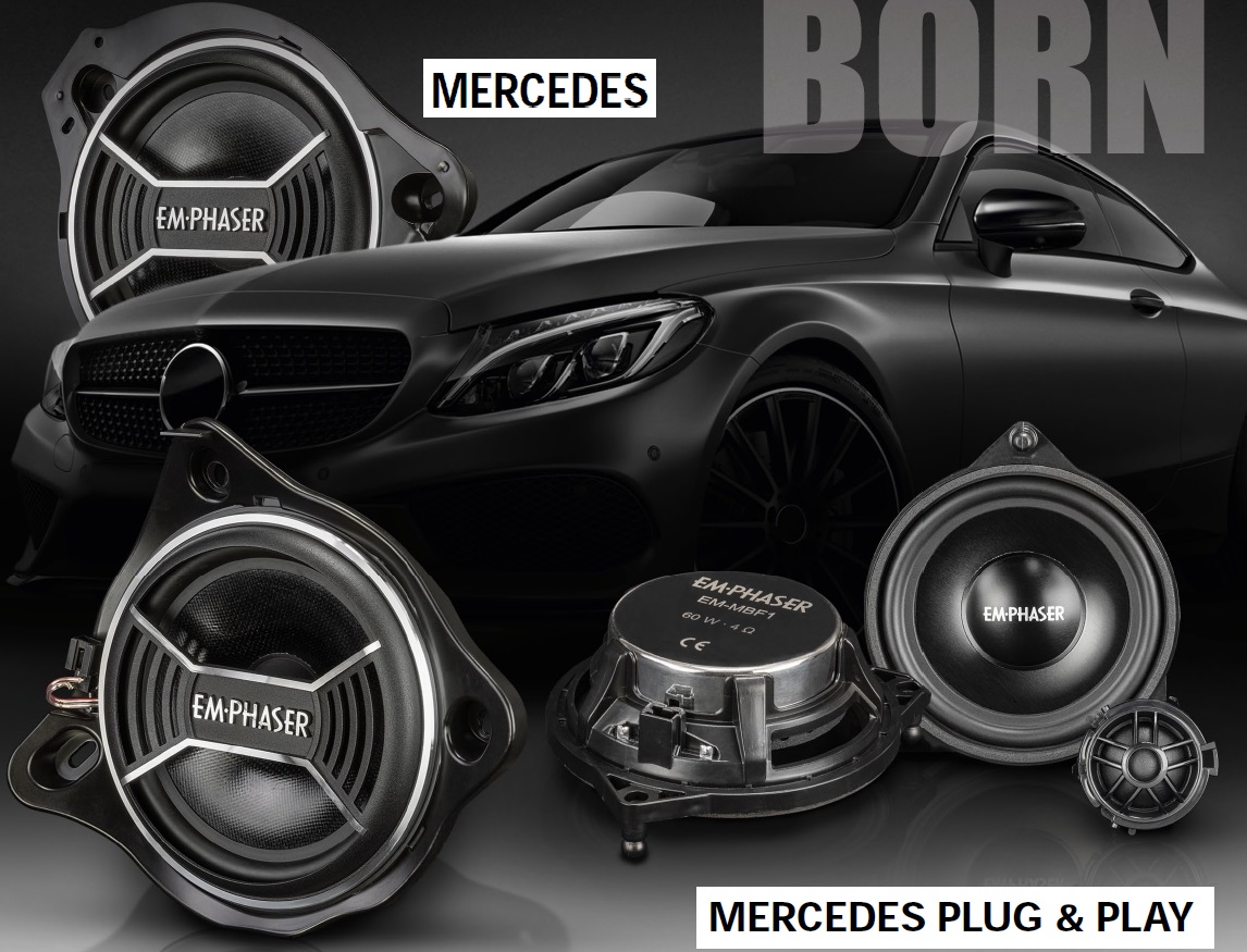 EMPHASER MBSUBR 20 cm Subwoofer Basslautsprecher für Mercedes Benz C-Klasse, GLC, E-Klasse, S-Klasse, W205, S205, C205, A205, X253, C253, W213, S213, C238, A238, W222 