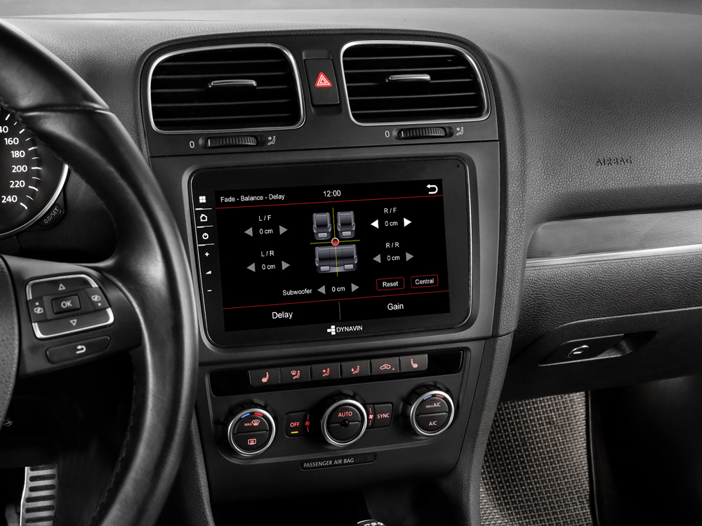 Dynavin D8-V8 Premium Navigationssystem kompatibel mit VW, Skoda, Seat mit 4 x 100W Class-D Verstärker, 8 Zoll Display (hochauflösend), integriertes DAB, Apple CarPlay und Android Auto