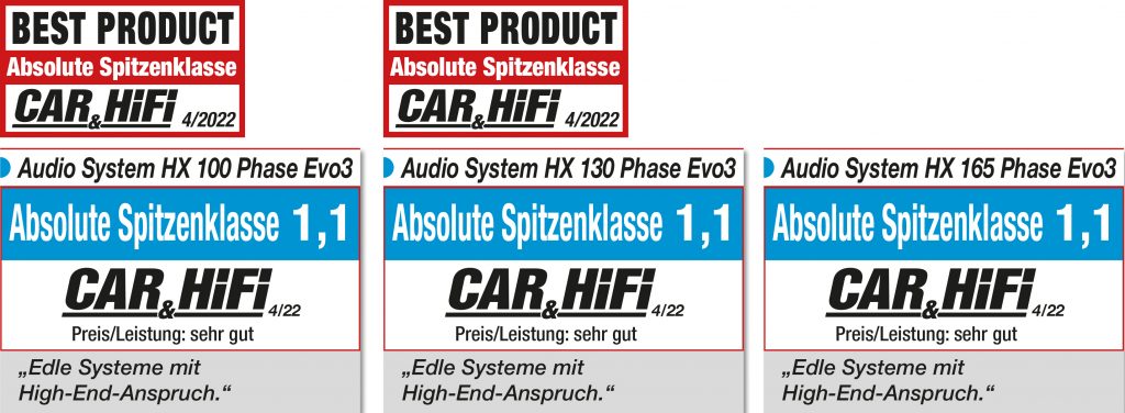 Audio System HX 100 PHASE EVO 3 Lautsprecher 10 cm HIGH END 2-Wege Komponentensystem 