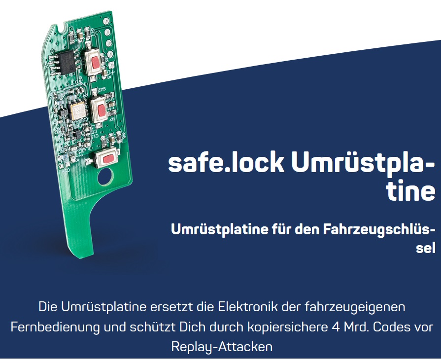 Thitronik 101052 safe.lock Umrüstplatine für Fahrzeugschlüssel kompatibel mit Fiat Ducato, Citroen Jumper, Peugeot Boxer, Iveco Daily, Wohnmobile, Reisemobile ab 2006