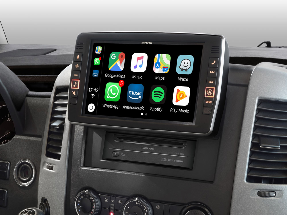 Alpine X903D-S906 23 cm (9-Zoll) Premium-Infotainment-System für Mercedes Sprinter (W906) mit Reisemobil-Navigation, Apple CarPlay und Android Auto Unterstützung