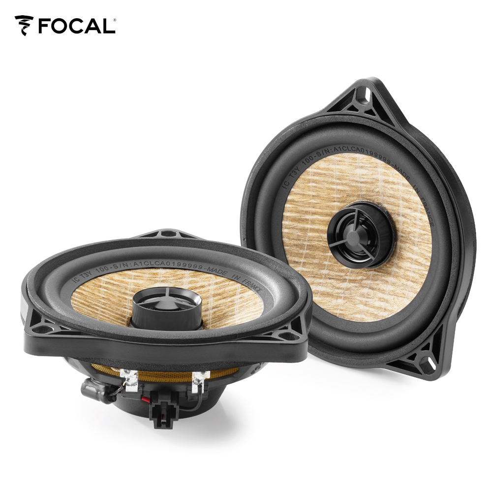 Focal IC-T3Y-100 10 cm (4") 2-Wege Koaxial Lautsprecher Set kompatibel mit Tesla Model 3 Standard, Sr+, Premium Lr Mr, Model Y Standard Sr, Y Premium Lr für Türen hinten