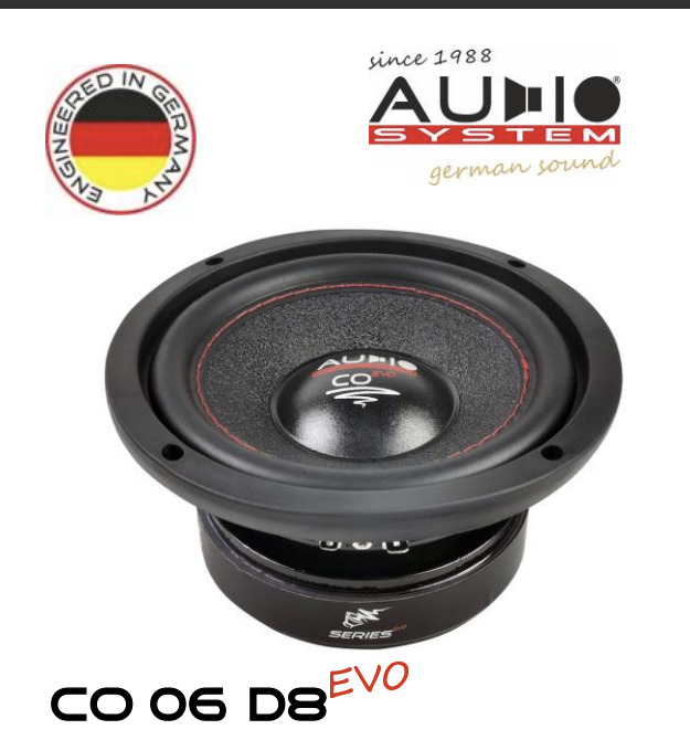 Audio System CO 06 D8 EVO CO-SERIES 165 mm HIGH EFFICIENT WOOFER Subwoofer 16,5cm (6.5") 240 Watt   