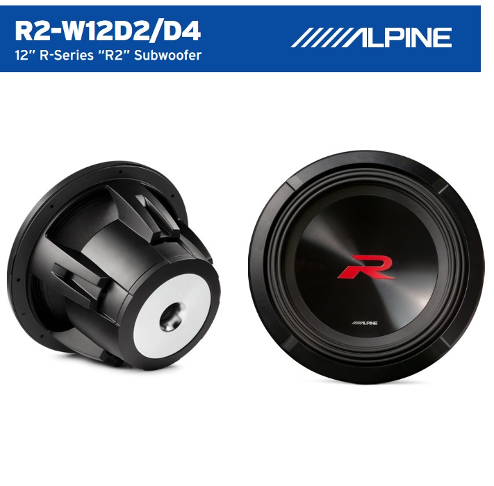 Alpine R2-W12D4 30 cm (12-Zoll) R2-Series DVC Subwoofer 2250 Watt Power