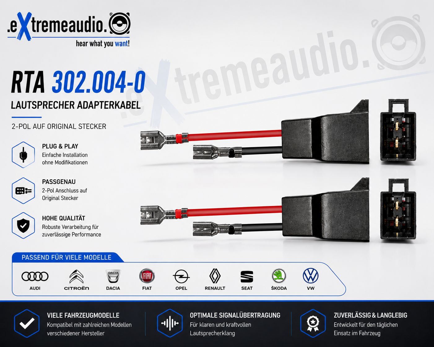 RTA 302.004-0 LS Cable adaptateur