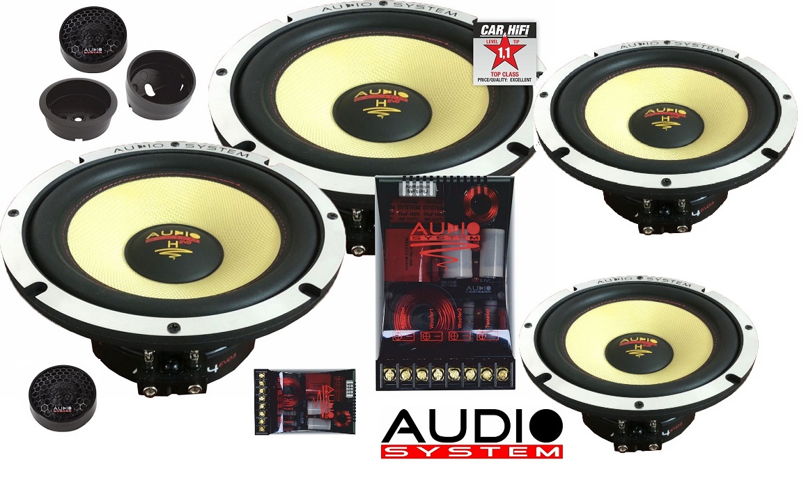 Audio System H 165 EVO 2-4 Helon SERIES 2-OHM 16,5cm Doppelkomposystem EXTREM KICKBASS Lautsprecher